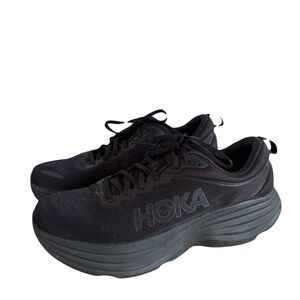 Hoka Bondi 8 mens black sneakers size 12